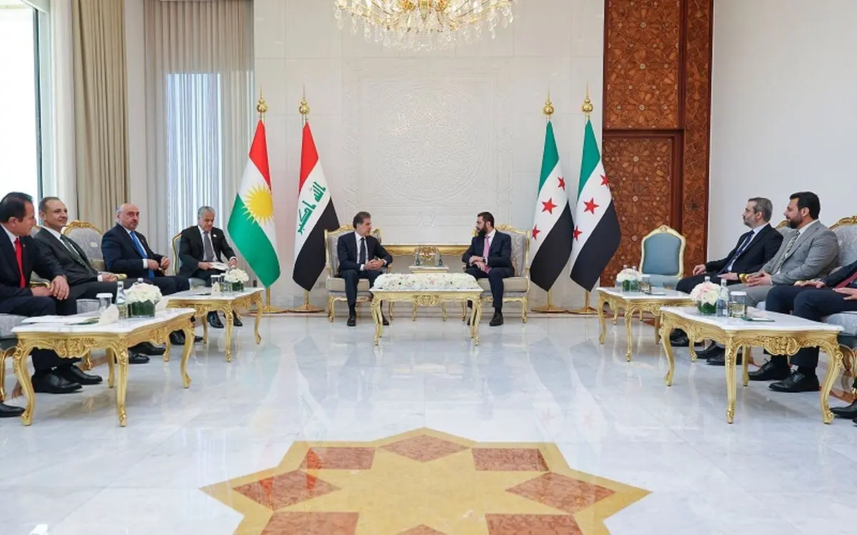 الشرع در دمشق میزبان نیچروان بارزانی شد/ رایزنی درباره روابط اربیل و دمشق و وضعیت کُرد‌ها در سوریه

