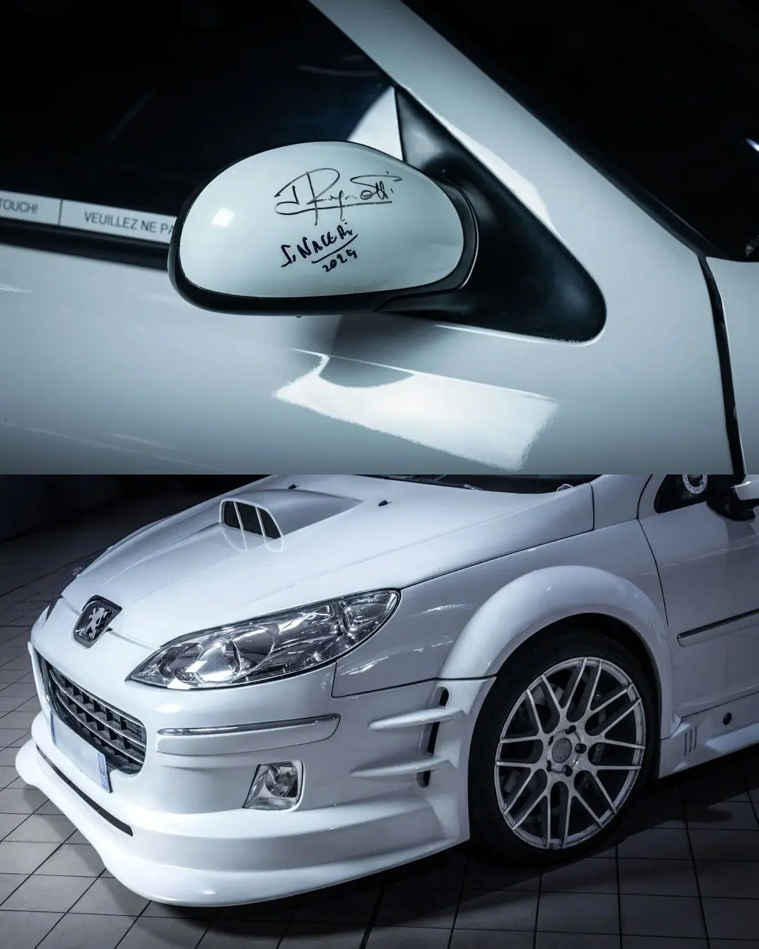 تصویری از خودروی پژو ۴۰۶ به رنگ سفید که در سری فیلم‌های کمدی-اکشن فرانسوی «تاکسی» مشهور شد و اکنون به عنوان بخشی از مجموعه خودروهای سینمایی در حراجی بونهامز با قیمت تخمینی ۱۱۰,۰۰۰ پوند به فروش می‌رسد.