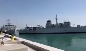برخورد ۲ ناو انگلیسی با یکدیگر در بحرین/ ویدئو