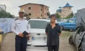 رانندگی پرخطر کودک ۱۲ ساله فاقد گواهینامه با سمند در جاده بابل
