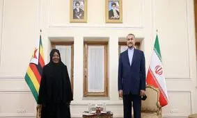 دیدار همسر رئیس جمهور زیمبابوه با امیرعبداللهیان

