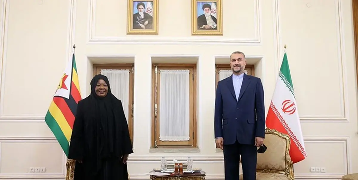 دیدار همسر رئیس جمهور زیمبابوه با امیرعبداللهیان

