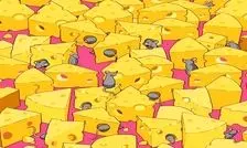 تست بینایی/ آیا می‌توانید تاس پنهان شده بین پنیرها و موش ها را در 6 ثانیه پیدا کنید؟ 