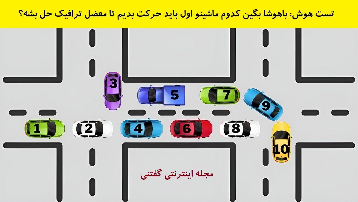 تست هوش شناسایی ماشین عامل ترافیک