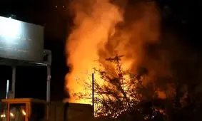  آتش سوزی هولناک در شهرک صنعتی زبرخان خراسان رضوی/ ویدئو