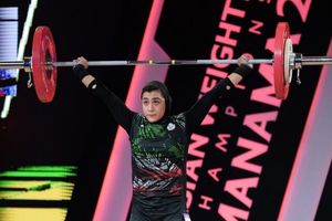 پنجمی دختر وزنه‌ بردار ایران در قهرمانی آسیا ۲۰۲۲