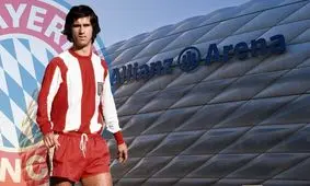 نصب مجسمه گرد مولر مقابل آلیانز آرنا