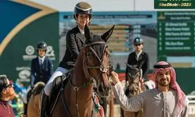 نایب‌قهرمانی دختر سوارکار ایرانی در ابوظبی/ ویدئو