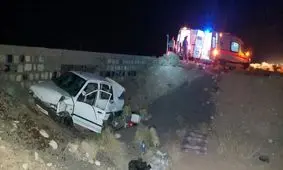 5 مصدوم در پی واژگونی پراید