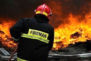 آتش سوزی در انبار سازمان هواپیمایی کشوری
