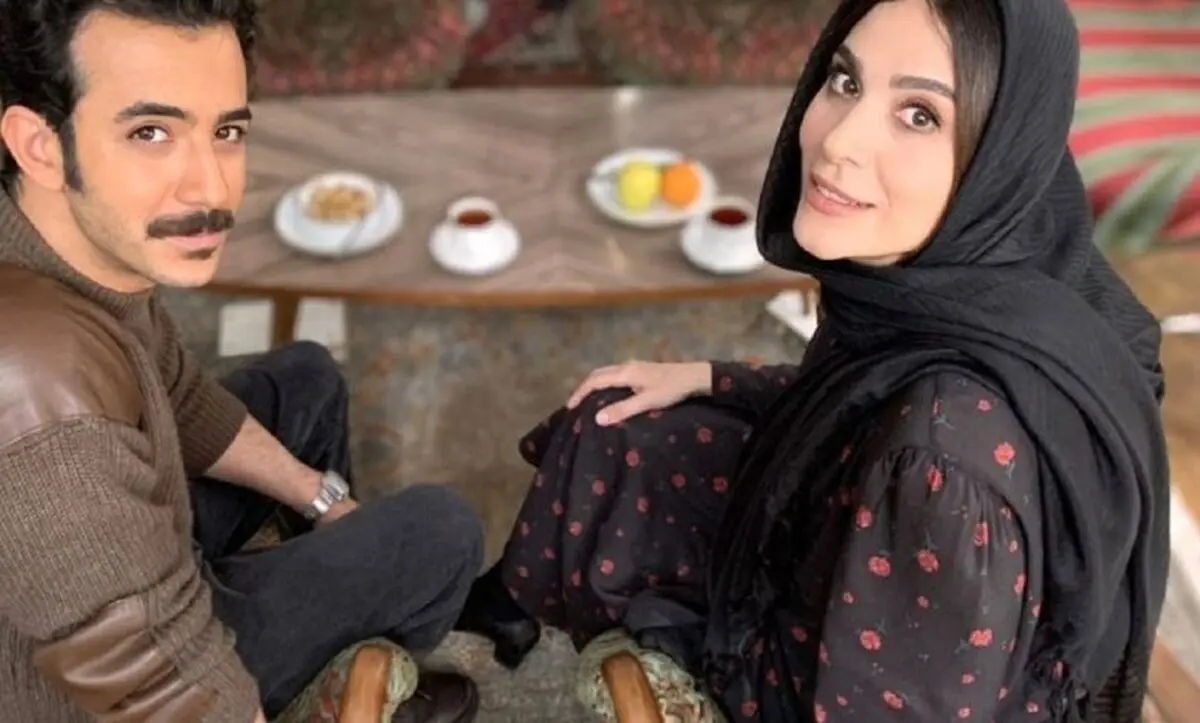 تصاویری از علی شادمان و سحر دولتشاهی در پشت صحنه یک نمایش
