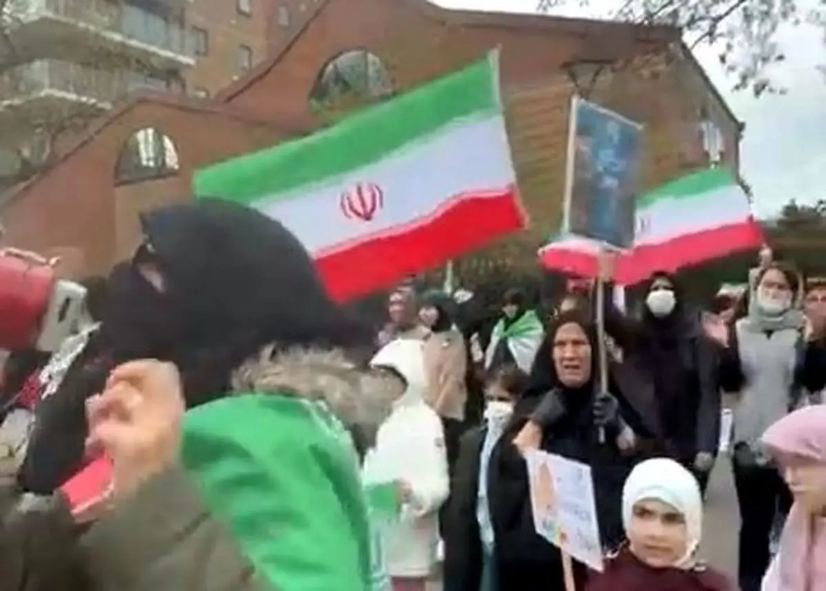  شعار ایرانیان در لندن: سید مجید نقطه زن؛ اسرائیل رو شخم بزن | فیلم