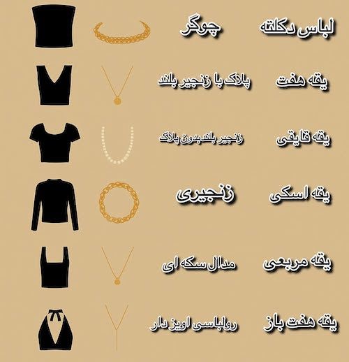 گردنبند متناسب با هر یقه