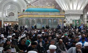 مراسم احیا شب نوزدهم؛ تصاویری از سیدحسن خمینی، در کنار پسر و نوه اش