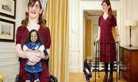 رکوردهای گینس: ملاقات نادر بلندترین و کوتاه‌ترین زنان دنیا/ ویدئو