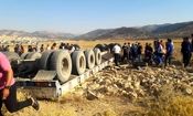 واژگونی تریلر در محدوده پلیس راه "یاسوج - شیراز"
