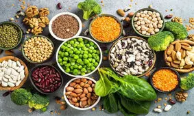 رژیم غذایی سرشار از پروتئین با مواد غذایی گیاهی