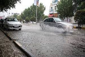 باران سیل‌آسا در بجنورد/ ویدئو