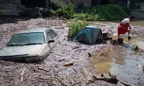 مصدومیت ۱۸ فرد و مفقودی ۲ نفر در سیل سوادکوه/ ویدئو