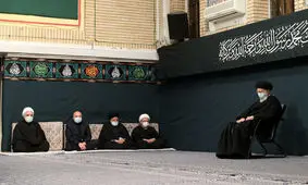مراسم عزاداری شب شهادت حضرت ‌زهرا سلام‌الله‌علیها با حضور رهبر انقلاب در حسینیه امام خمینی(ره) 

