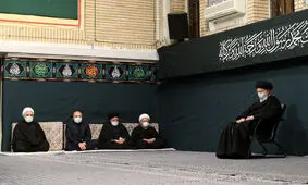مراسم عزاداری شب شهادت حضرت ‌زهرا سلام‌الله‌علیها با حضور رهبر انقلاب در حسینیه امام خمینی(ره) 

