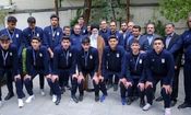 صبح امروز؛ دیدار تیم ملی والیبال دانش‌آموزی ایران با رهبر انقلاب

