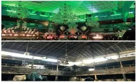 تخریب 80 درصدی تکیه درکه بر اثر آتش‌سوزی+عکس