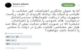 طرح آشنا برای جایگزینی اعتراضات خیابانی