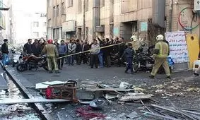 تصاویری از انفجار دیگ بخار در خیابان ولیعصر