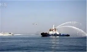مانور جستجو و نجات دریایی و اطفا حریق در بندر دیر برگزار شد