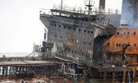 تصاویر نفتکش‌هایی که ایران منهدم کرد

