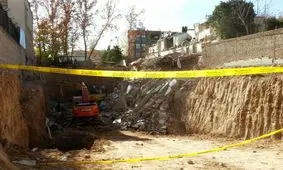 گودبرداری باعث ریزش ساختمان خالی از سکنه شد