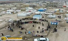 جشن عروسی در میان چادرها و کانکس ها - سرپل ذهاب/عکس