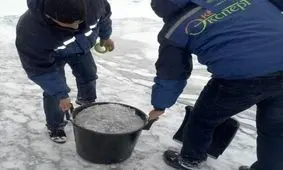 بارش برف سیاه در قزاقستان + عکس