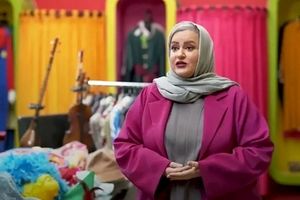 تیپ خاص نعیمه نظام‌دوست در رونمایی از سریال یزدان
