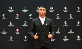 کریستیانو رونالدو مهمان ویژه قرعه کشی لیگ قهرمانان اروپا ۲۰۲۵