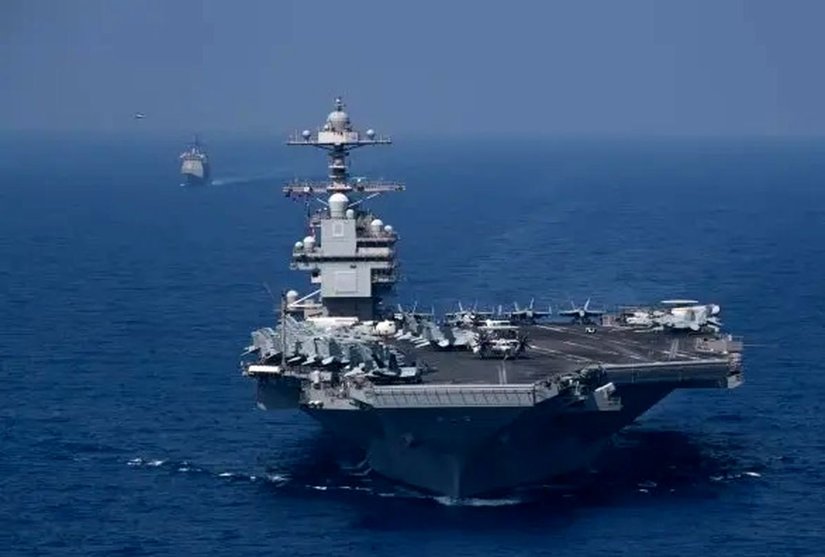 پرواز جنگنده‌ها از قدرتمندترین ناو جنگی جهان