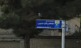  تابلوی خیابان استاد شجریان مخدوش شد