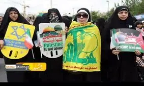 کلیپی از حضور پرشورمردم مشهد در راهپیمایی رو جهانی قدس