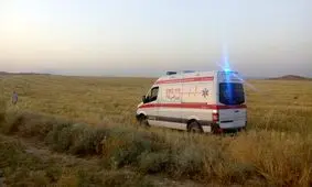 نجات جان راننده کمباین توسط تکنسین‌های اورژانس سوق