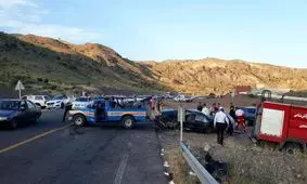 تصادف زنجیره ای در جاده اردبیل - سرچم 12 مصدوم برجای گذاشت