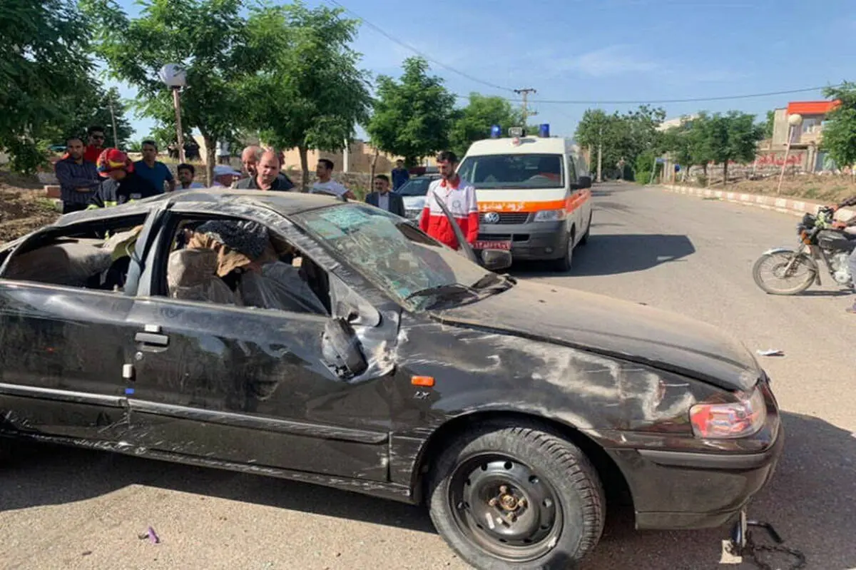 ۶ نفر بر اثر واژگونی خودرو در قزوین مصدوم شدند