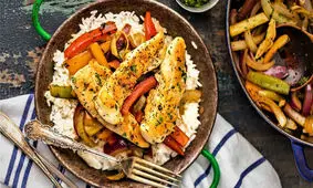 طرز تهیه پلو به سبک اروپایی با فلفل دلمه