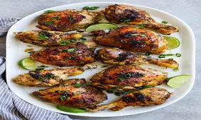 ران مرغ برشته در فر به سبک جامائیکایی