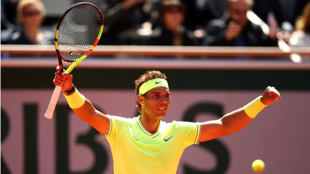 پیروزی رافائل نادال برابر دومینیک تیم در مسابقات رولان گاروس