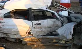 ۲ فوتی و ۲ مصدوم درپی تصادف خودرو با گاردریل