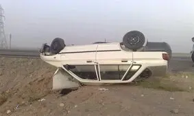 واژگونی خودرو در جاده روستایی غرق آباد/ ۵ نفر مصدوم شدند