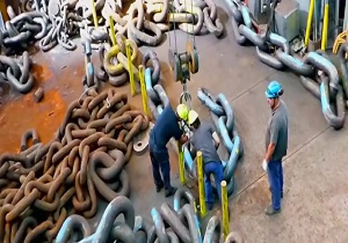 تولید زنجیر به روش نیمه اتوماتیک + فیلم