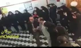 رقص کردی معلم‌ها و دانش آموزان دختر یکی از مدارس غیرانتفاعی مهاباد+ویدئو