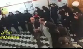 رقص کردی معلم‌ها و دانش آموزان دختر یکی از مدارس غیرانتفاعی مهاباد+ویدئو